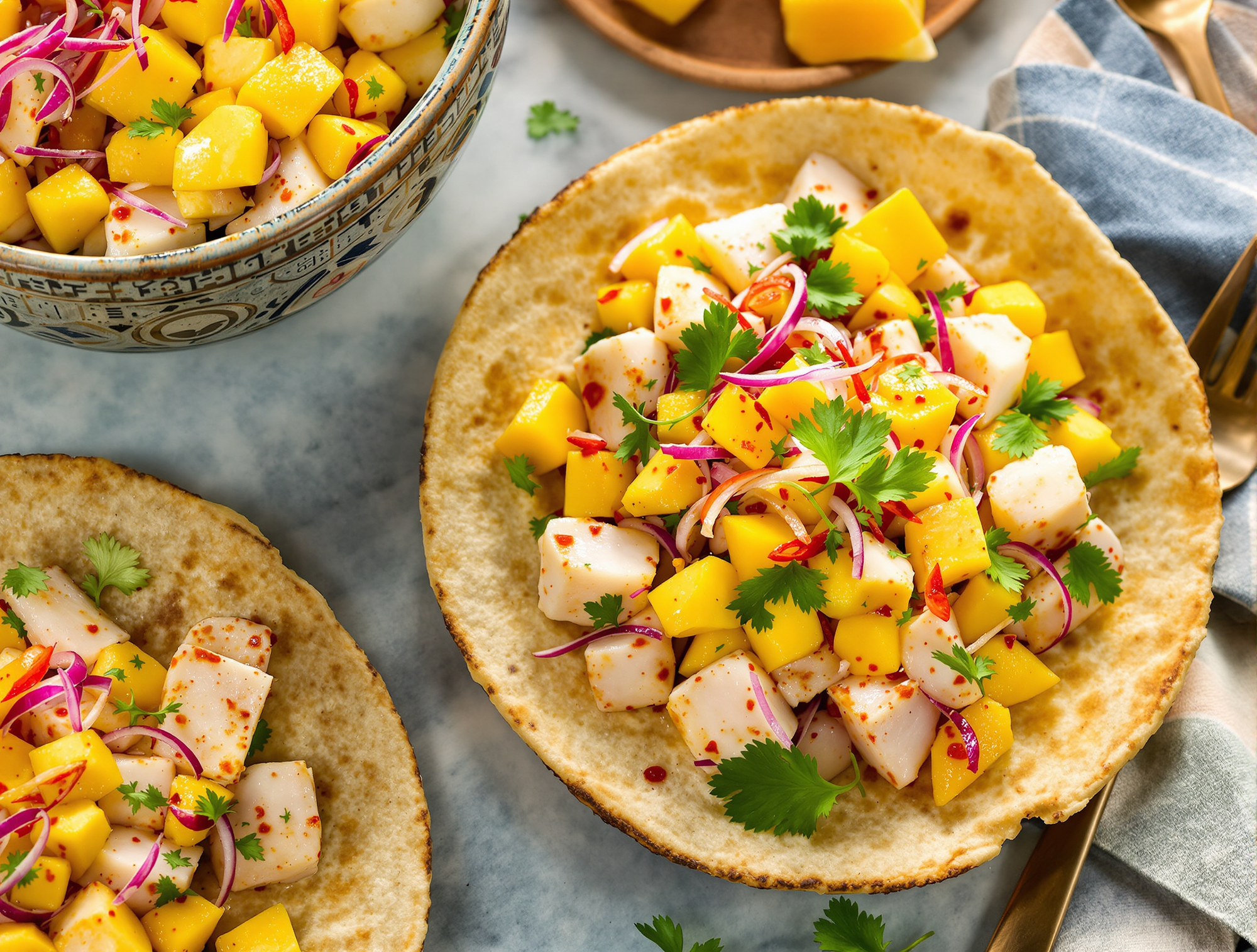 Ceviche de Dorado con Mango y Habanero