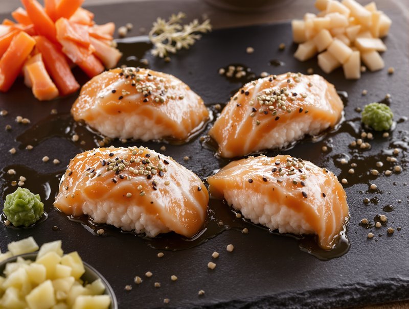 Nigiri de Salmón Ora King Flameado